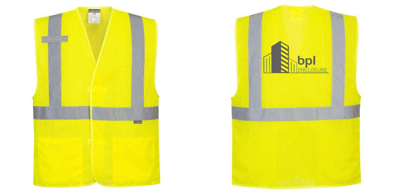Hi-Vis Yellow Band and Brace Mesh Safety Vest – Lightweight, ANSI Class 2