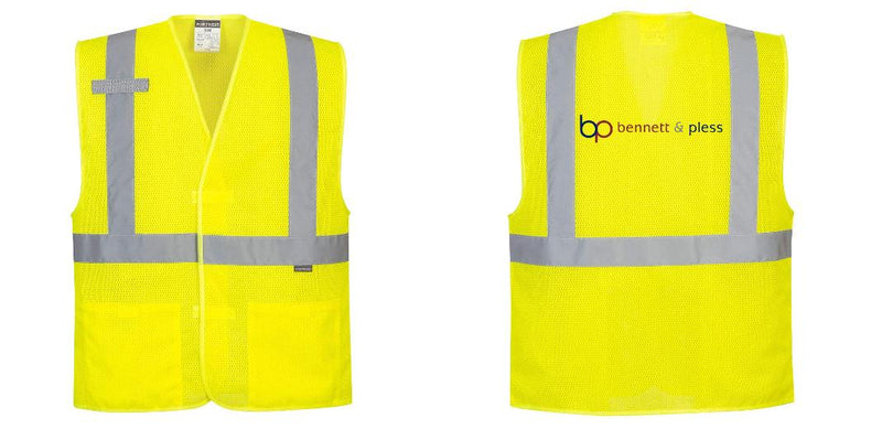 Hi-Vis Yellow Band and Brace Mesh Safety Vest – Lightweight, ANSI Class 2