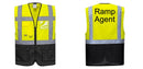 Custom Warsaw Yellow and Black Professional Style Safety Vest