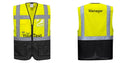 Custom Warsaw Yellow and Black Professional Style Safety Vest