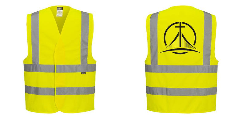 Custom Logo Reflective Yellow Safety Vest - ANSI Class 2