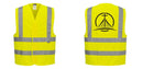 Custom Logo Reflective Yellow Safety Vest - ANSI Class 2