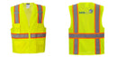 Custom Yellow Class 2 Safety Vest with Cooling Mesh Back