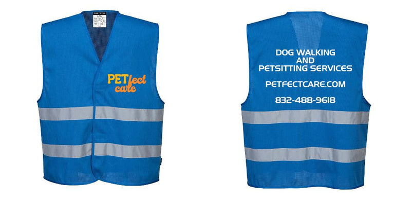 Custom Royal Blue MeshAir Reflective Safety Vest for Events