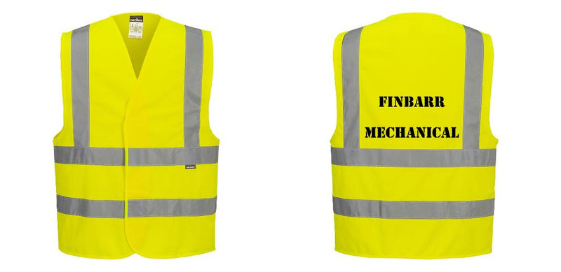Custom Logo Reflective Yellow Safety Vest - ANSI Class 2