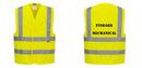 Custom Logo Reflective Yellow Safety Vest - ANSI Class 2