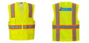 Custom Yellow Class 2 Safety Vest with Cooling Mesh Back