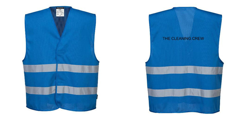 Custom Royal Blue MeshAir Reflective Safety Vest for Events