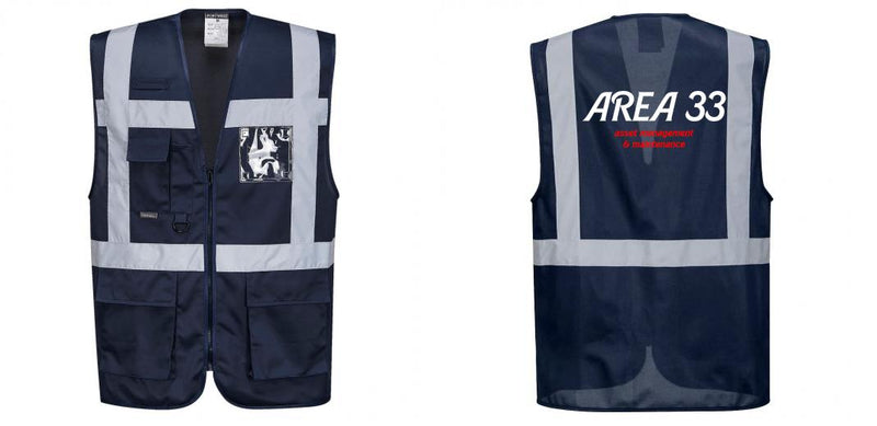 Custom NAVY Professional Executive Style Safety Vest