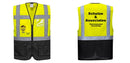 Custom Warsaw Yellow and Black Professional Style Safety Vest