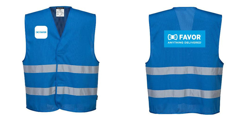 Custom Royal Blue MeshAir Reflective Safety Vest for Events