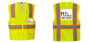 Custom Yellow Class 2 Safety Vest with Cooling Mesh Back