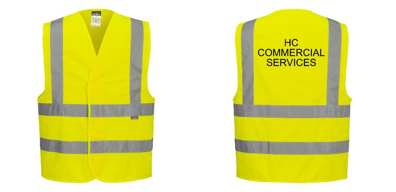 Custom Logo Reflective Yellow Safety Vest - ANSI Class 2