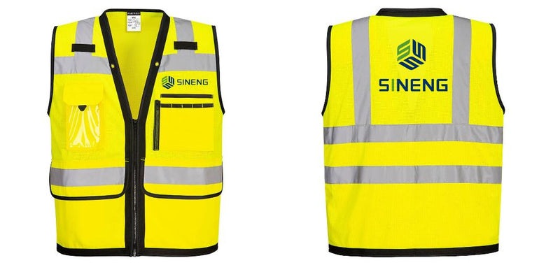 Custom Heavy Duty Hi-Vis Surveyor Vest