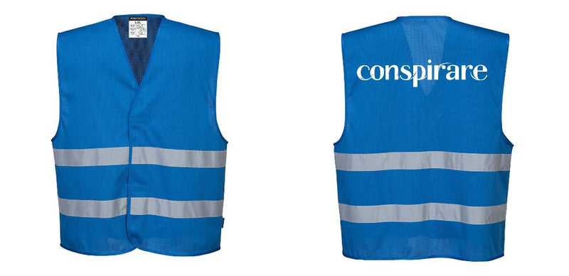 Custom Royal Blue MeshAir Reflective Safety Vest for Events