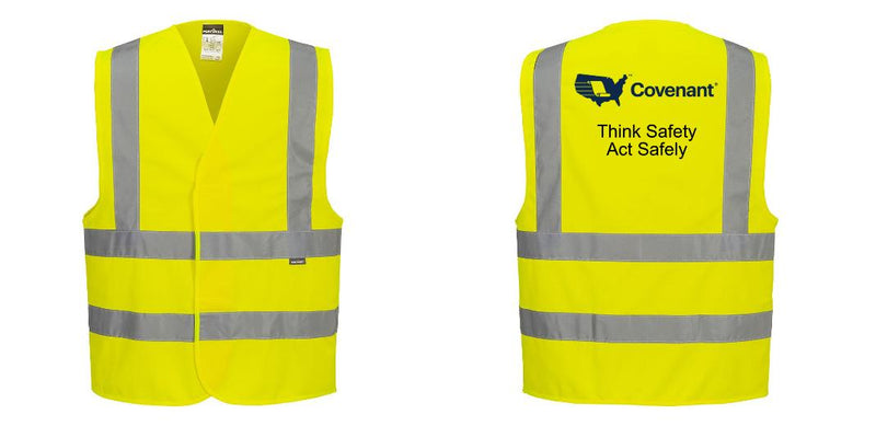 Custom Logo Reflective Yellow Safety Vest - ANSI Class 2