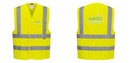 Custom Logo Reflective Yellow Safety Vest - ANSI Class 2