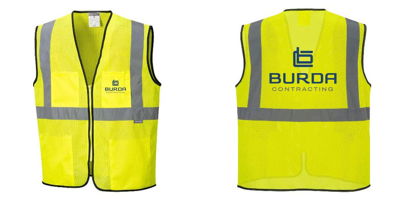 Lightweight High Visibility Yellow Tampa Mesh Vest