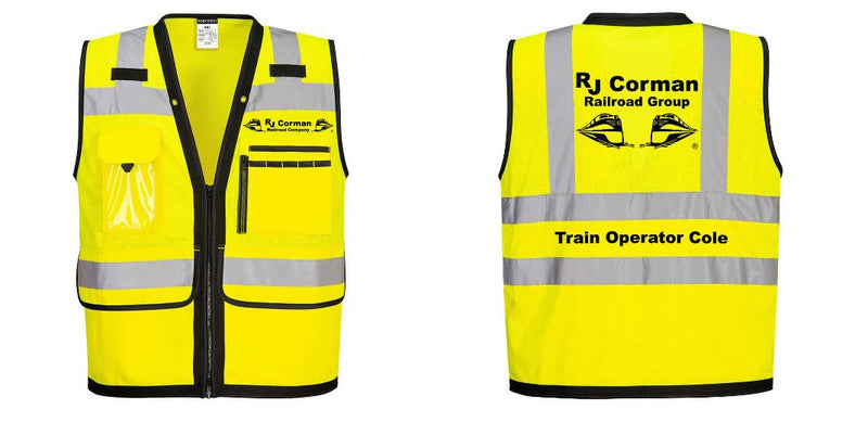 Custom Heavy Duty Hi-Vis Surveyor Vest