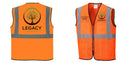 Custom Lightweight High Visibility ORANGE Tampa Mesh Vest