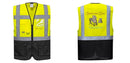 Custom Warsaw Yellow and Black Professional Style Safety Vest