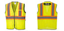 Mesh Class 2 Safety Vest with Pockets Hi Vis Reflective