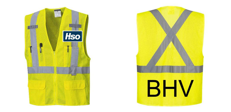 Custom Hi-Vis YELLOW Mesh X Back Executive Vest