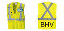 Custom Hi-Vis YELLOW Mesh X Back Executive Vest