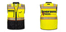 Custom Premium Two-toned Surveyor Safety Vest with Segmented Tape
