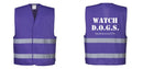 Custom PURPLE Work and Event Style Safety Reflective Vest