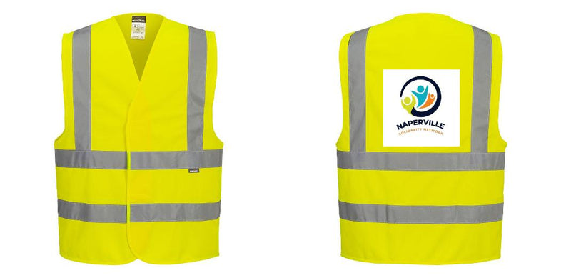 Custom Logo Reflective Yellow Safety Vest - ANSI Class 2