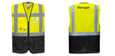 Custom Warsaw Yellow and Black Professional Style Safety Vest