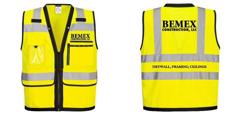 Custom Heavy Duty Hi-Vis Surveyor Vest