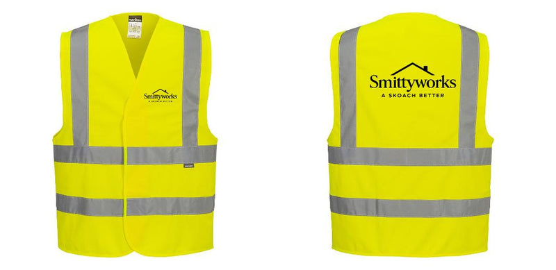 Custom Logo Reflective Yellow Safety Vest - ANSI Class 2