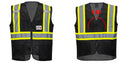 Custom Black Safety Vest Reflective High Visibility with Pockets