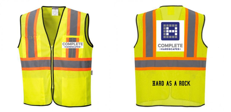 Custom Yellow Mesh Class 2 Reflective Safety Vest with Pockets