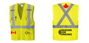Custom Hi-Vis YELLOW Mesh X Back Executive Vest