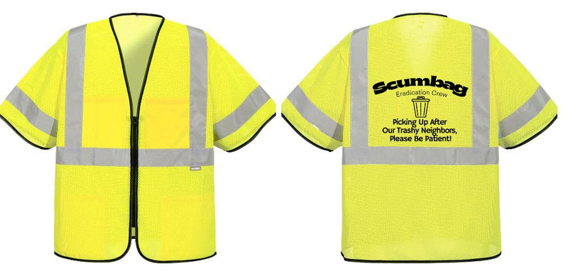Custom Hi-Vis Yellow Mesh Safety Vest with Sleeves – ANSI Class 3, Reflective, Zipper Front