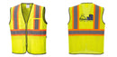Mesh Class 2 Safety Vest with Pockets Hi Vis Reflective