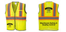 Custom Yellow Mesh Class 2 Reflective Safety Vest with Pockets