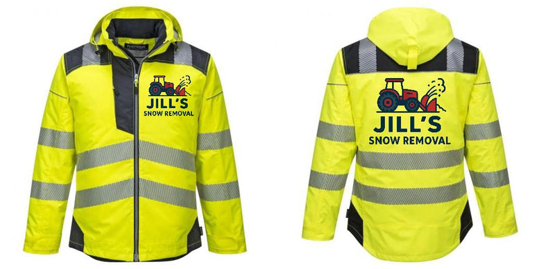 Custom PW3 Hi-Vis Winter Jacket with Reflective Segmented Tape