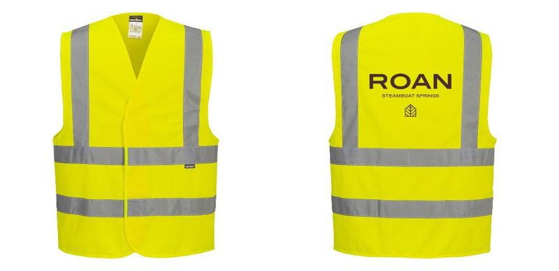 Custom Logo Reflective Yellow Safety Vest - ANSI Class 2