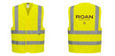 Custom Logo Reflective Yellow Safety Vest - ANSI Class 2