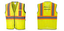Custom Yellow Mesh Class 2 Reflective Safety Vest with Pockets