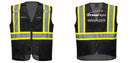 Custom Black Safety Vest Reflective High Visibility with Pockets