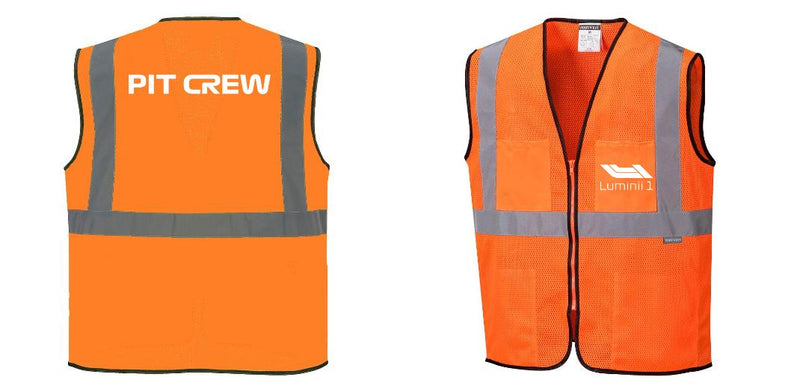Custom Lightweight High Visibility ORANGE Tampa Mesh Vest