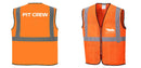 Custom Lightweight High Visibility ORANGE Tampa Mesh Vest