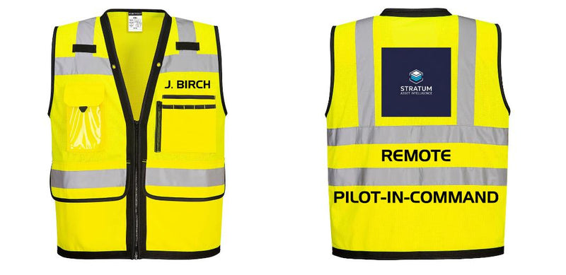 Custom Heavy Duty Hi-Vis Surveyor Vest