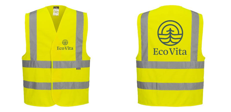 Custom Logo Reflective Yellow Safety Vest - ANSI Class 2
