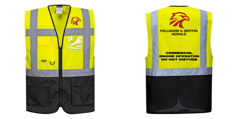 Custom Warsaw Yellow and Black Professional Style Safety Vest